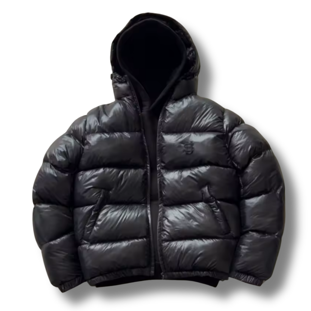 SU Digital Black Camo Puffer Coat