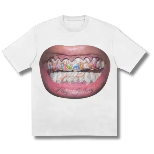 White Mouth Graphic Tee