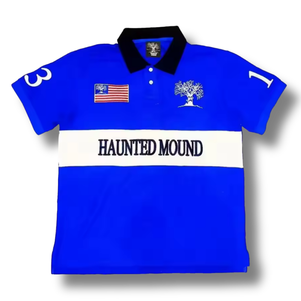Haunted Blue Polo Shirt
