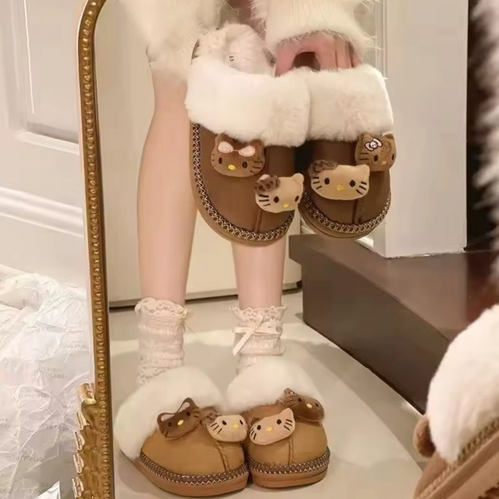 Hello Kitty Fluffy Slippers