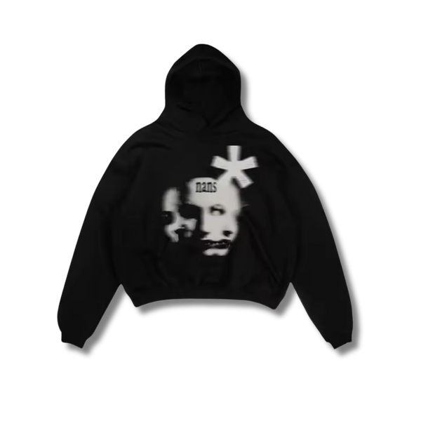 Blurred Faces Graphic Hoodie