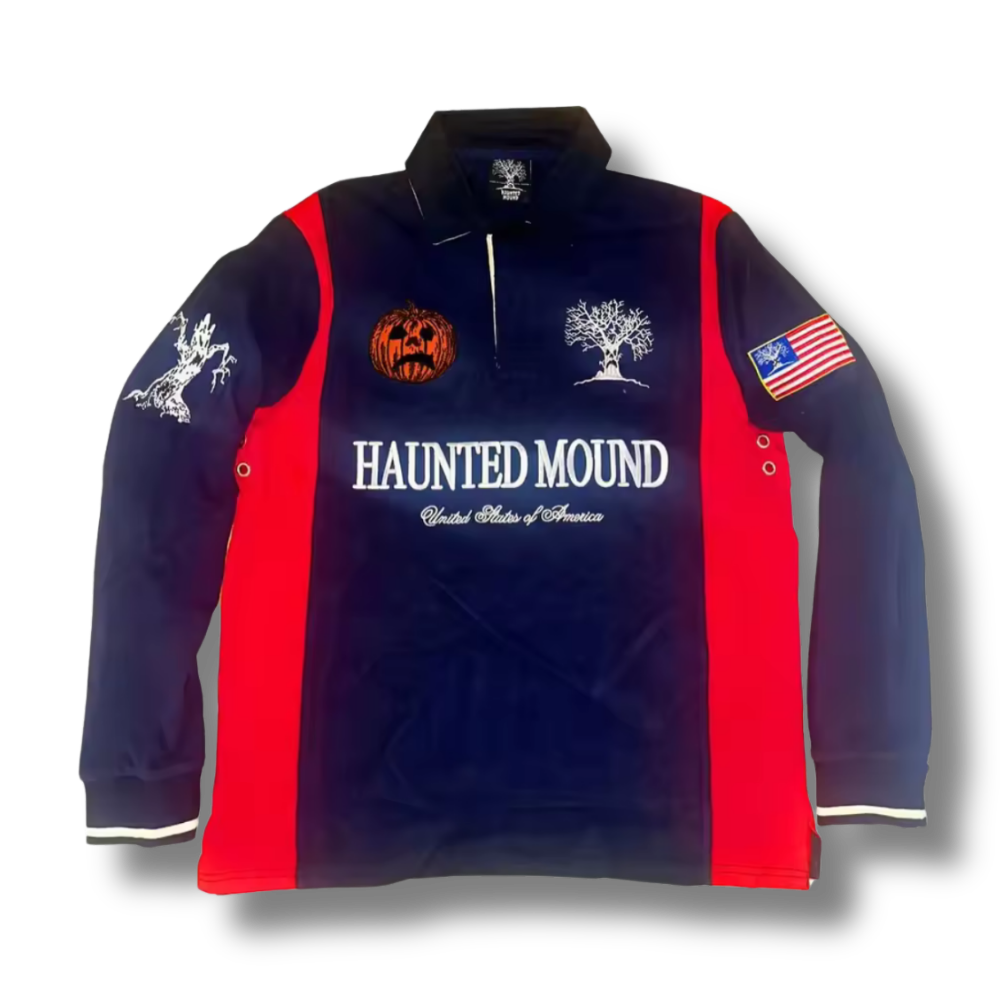 Haunted Long Sleeve Polo Shirt