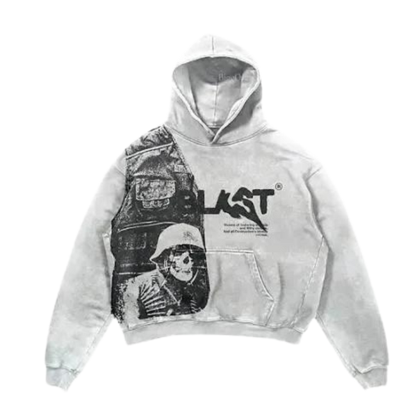 White Blast Graphic Hoodie