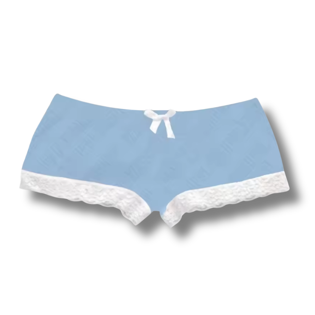 Blue Lace Short Shorts