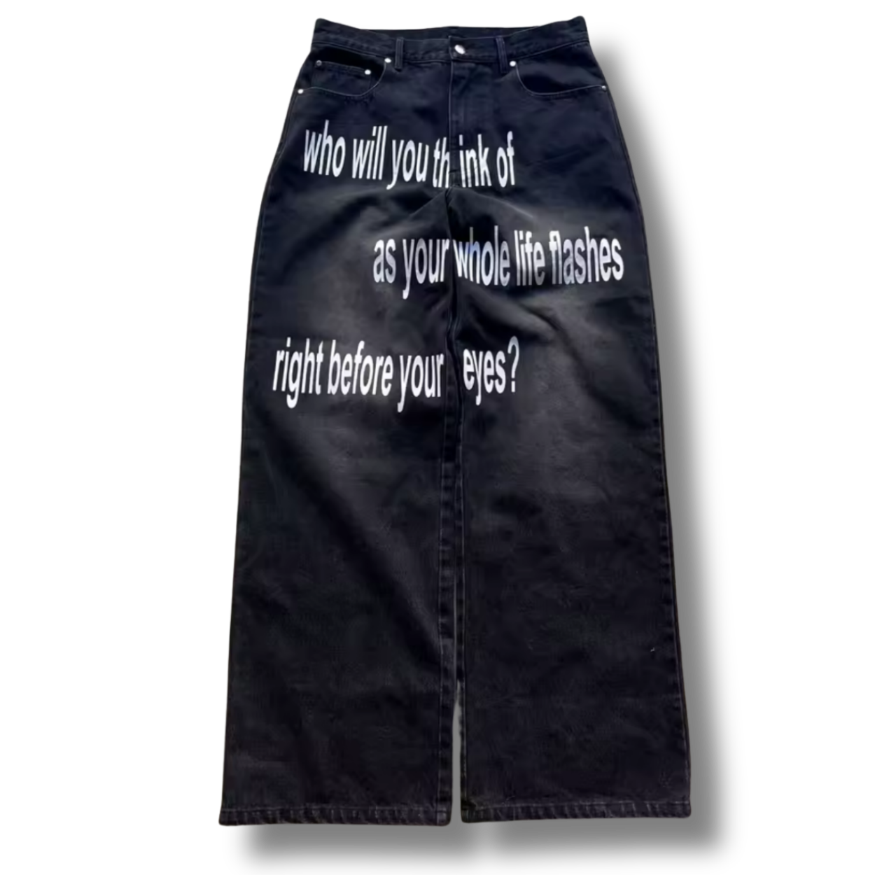 Who Will You Think Of Black Denim Jeans