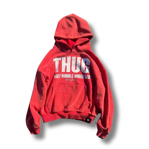 Red Thug Graphic Hoodie