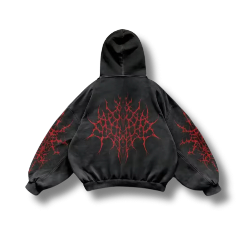 Red Slashez Graphic Hoodie