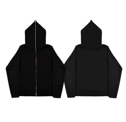 Black full zip basics hoodie