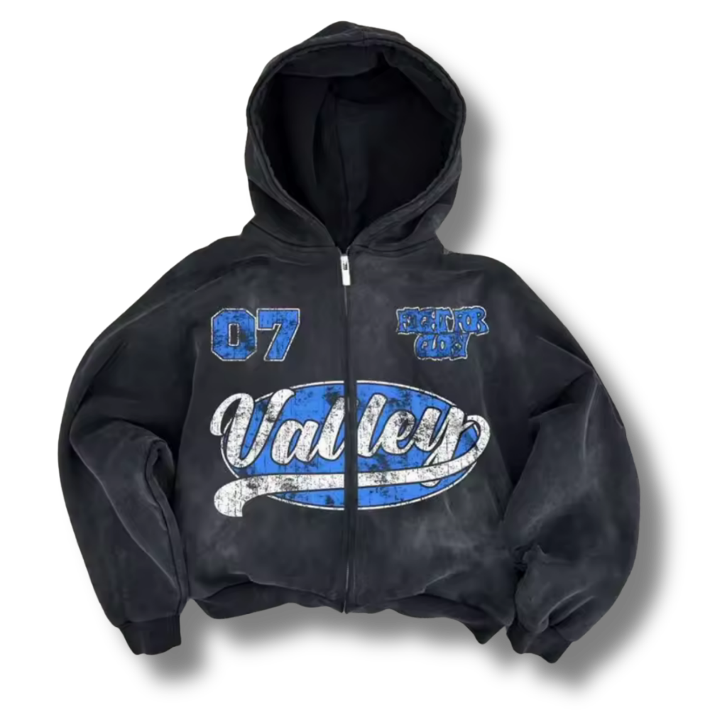 Valley 07 Washed Zip Up Hoodie
