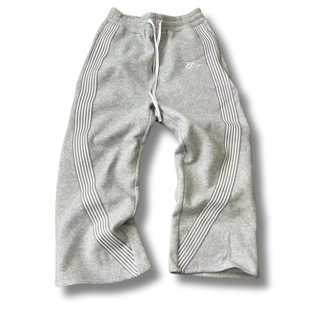 Grey White Stripe Sweatpants