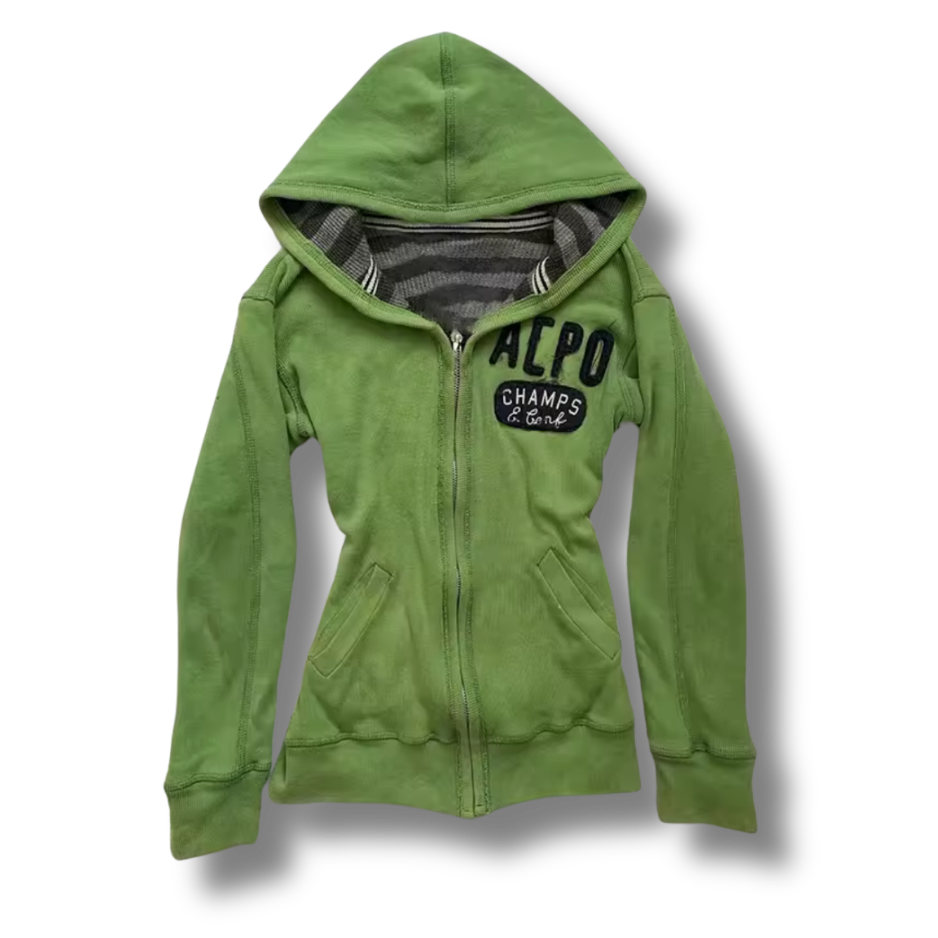 Champs Green Zip Up Hoodie