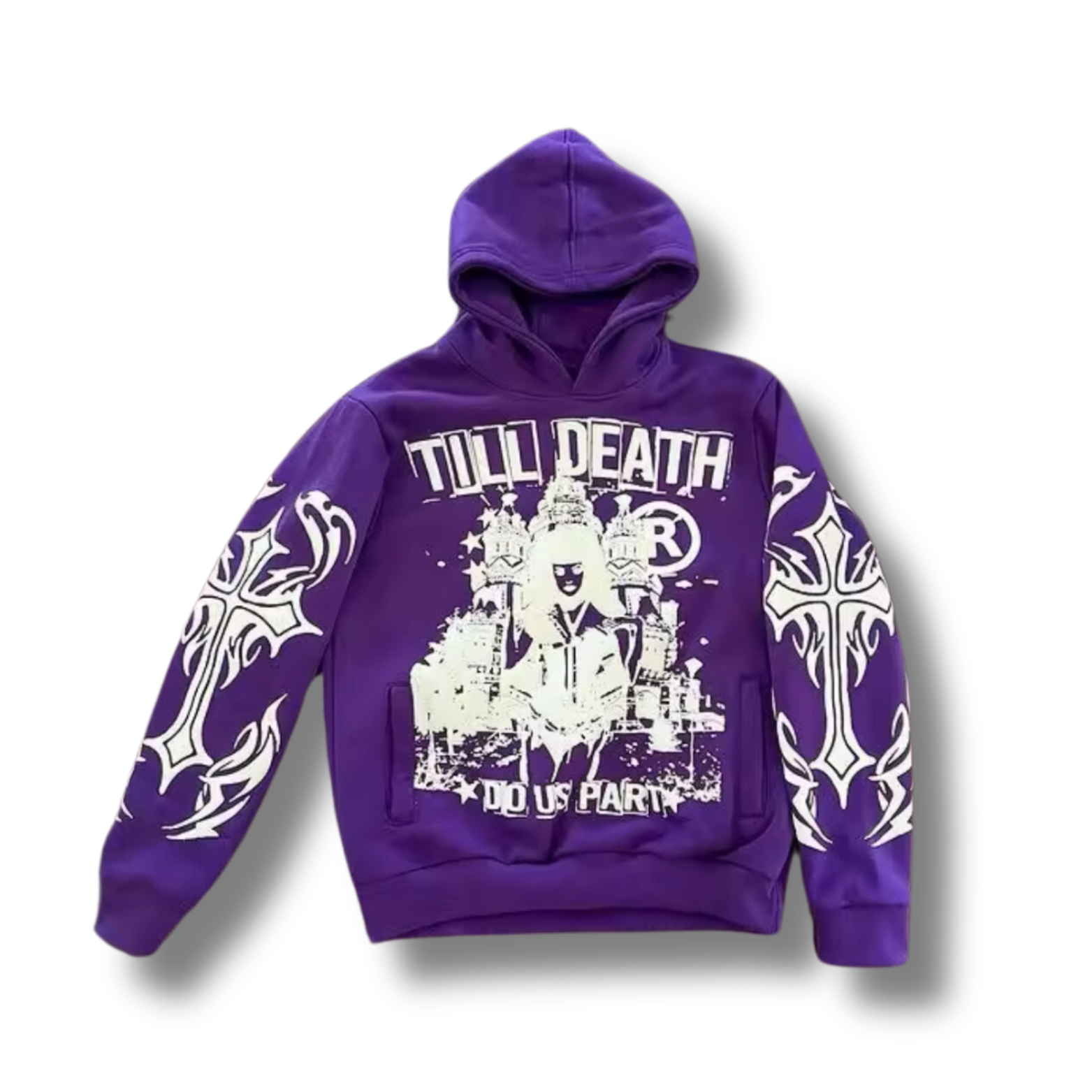 Purple Till Death Do Us Part Graphic Hoodie