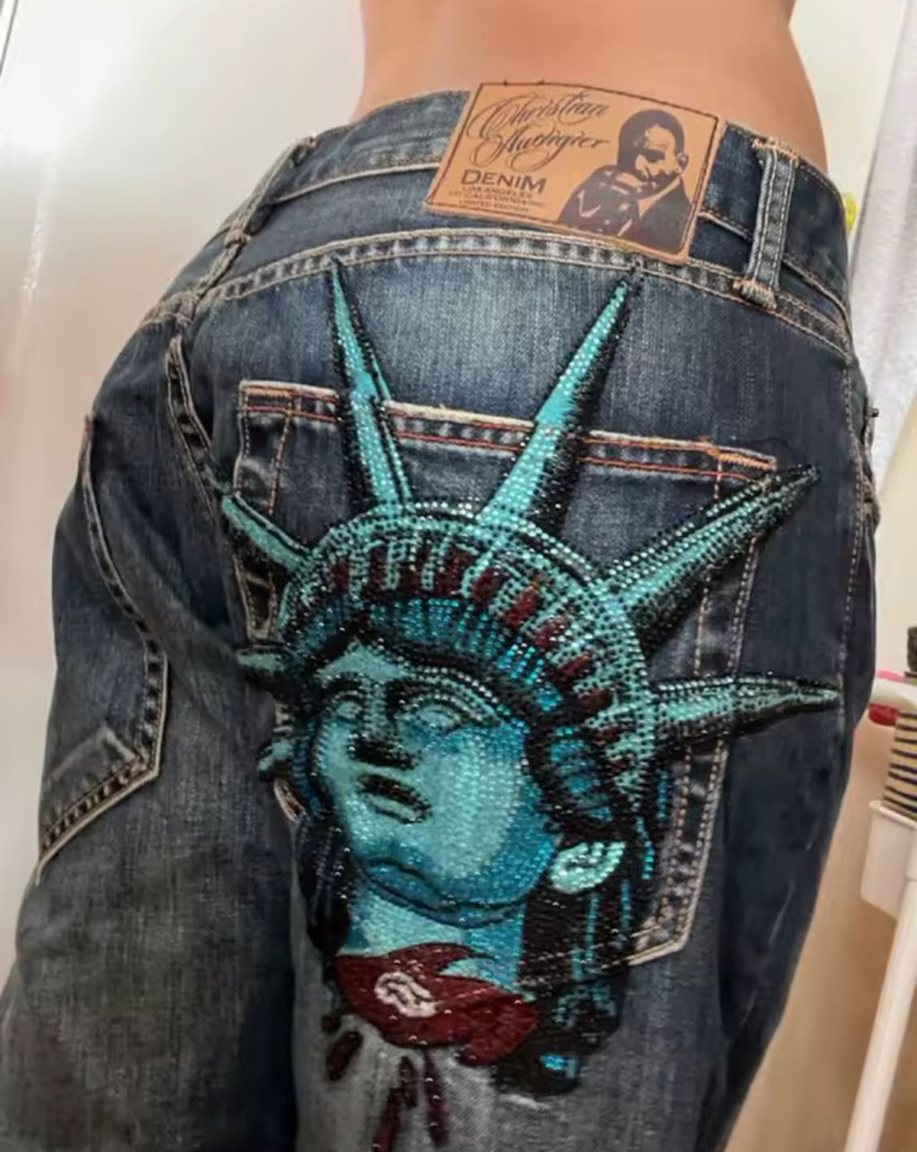 Liberty Rhinestone Denim Jeans