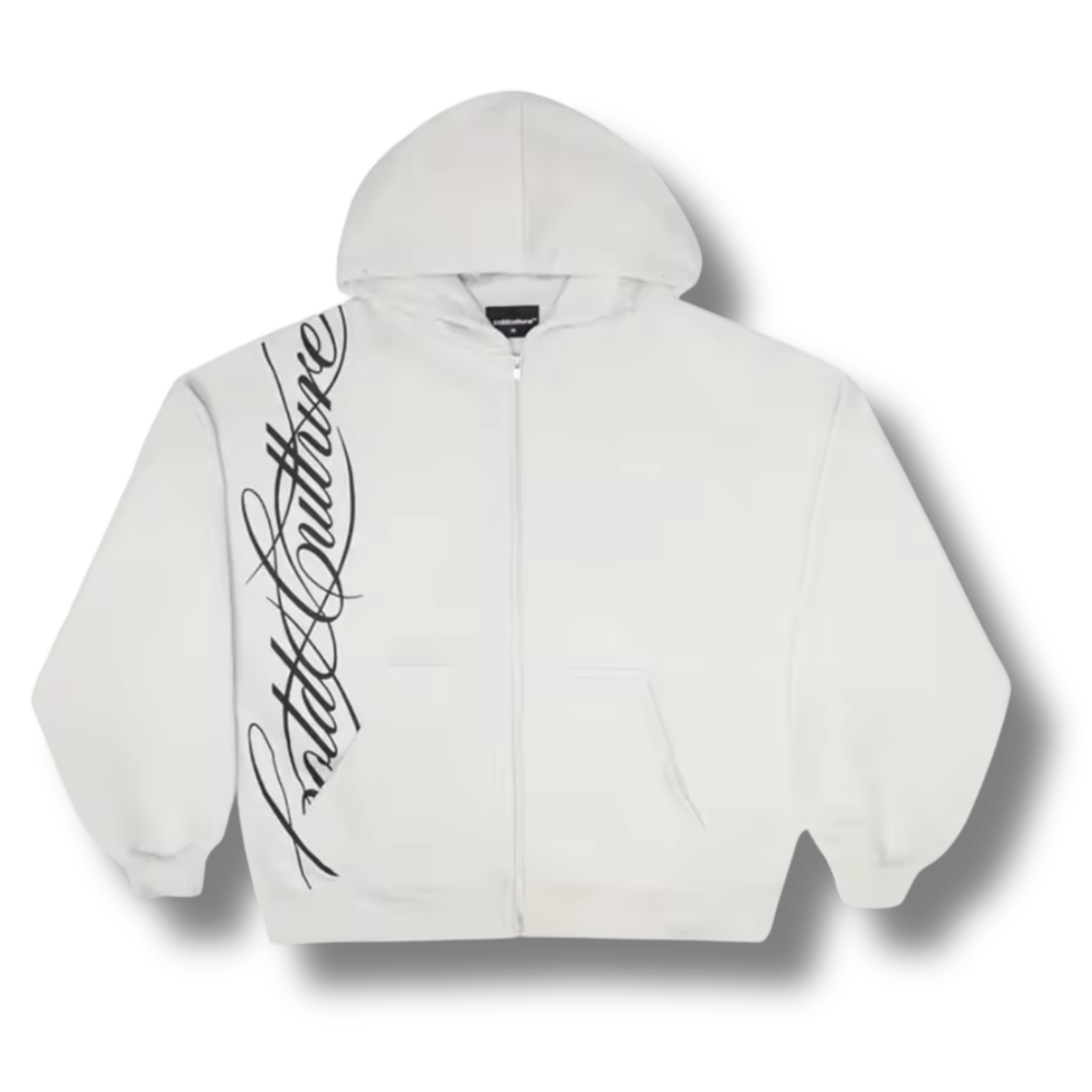 Italicano White Zip Up Hoodie