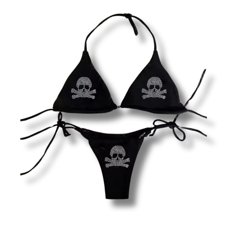 Skull Rhinestone Bikini