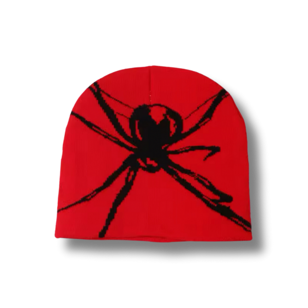 Spider Beanie Red