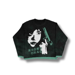 Green Shooter Sweater