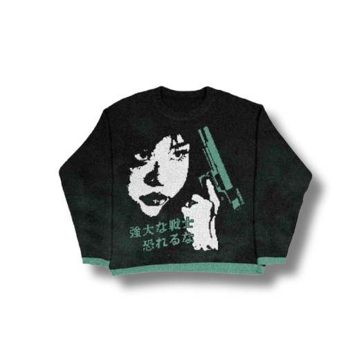 Green Shooter Sweater