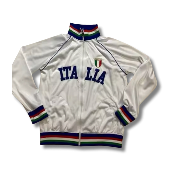 White Italia zip up