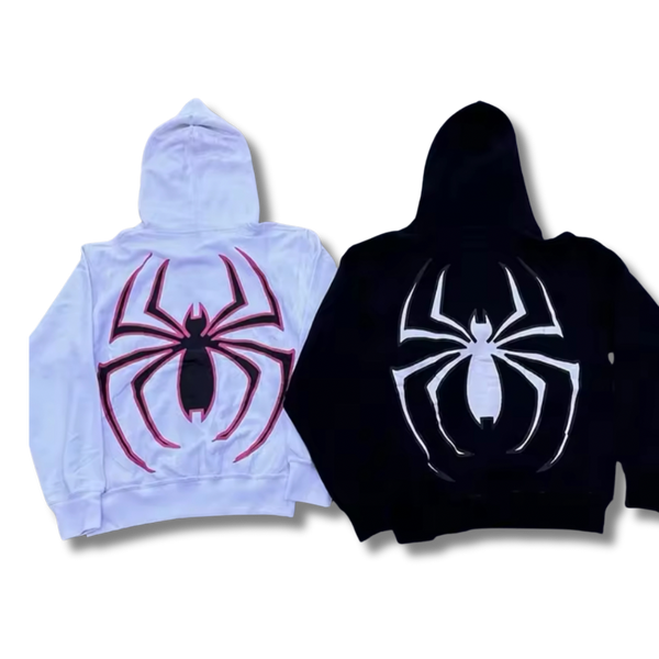 Matching Spiderman Zip Up Set Black+White