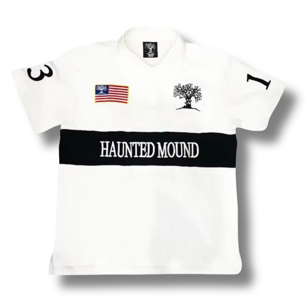 Haunted White Polo Shirt