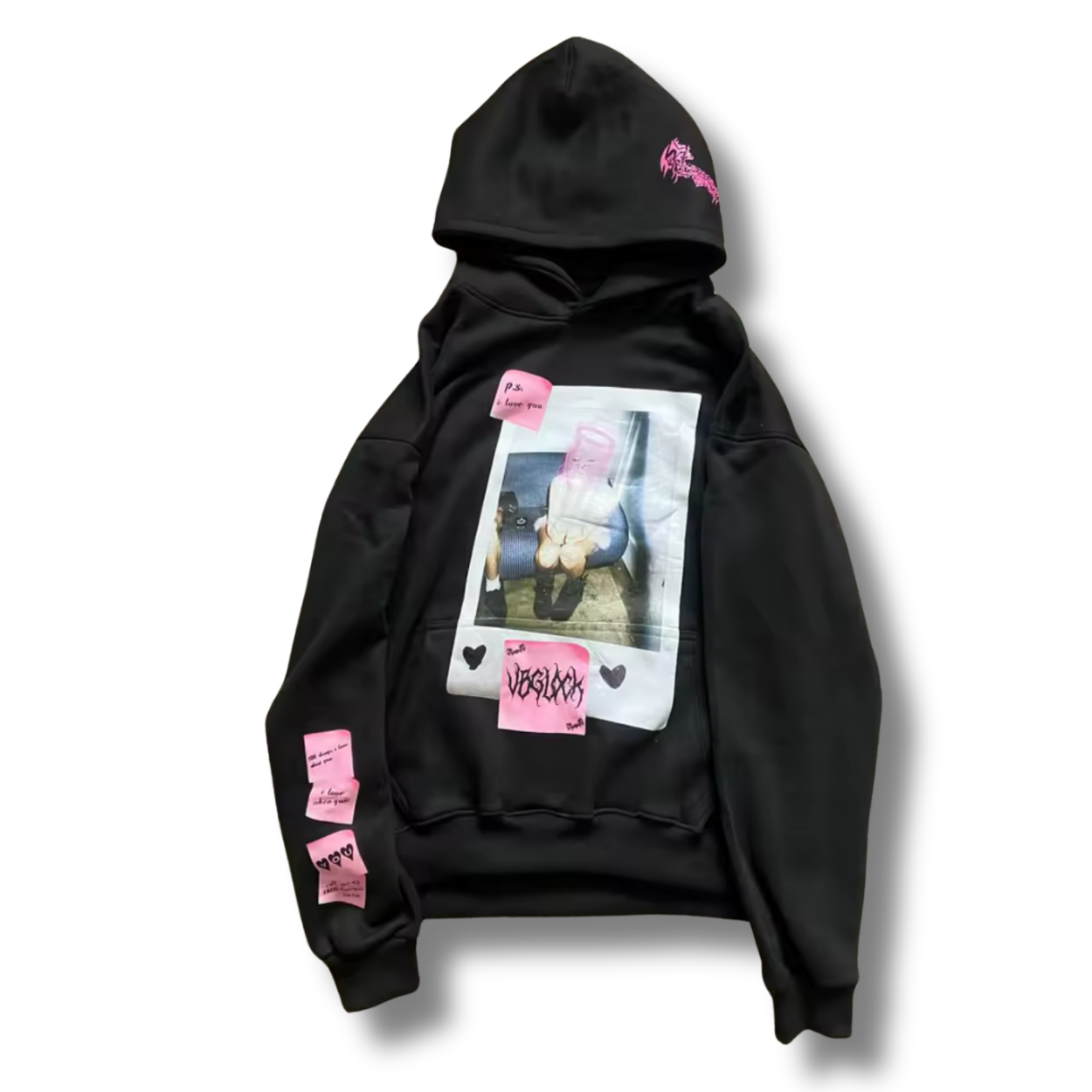 Polaroid xoxo Black Hoodie