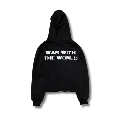 War With The World Face Graphic Hoodie