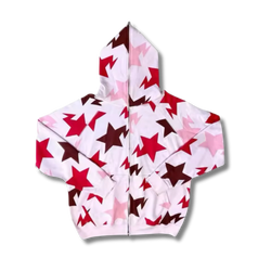 Pink Star Zip Up