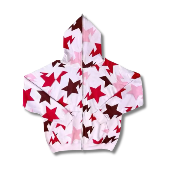 Pink Star Zip Up