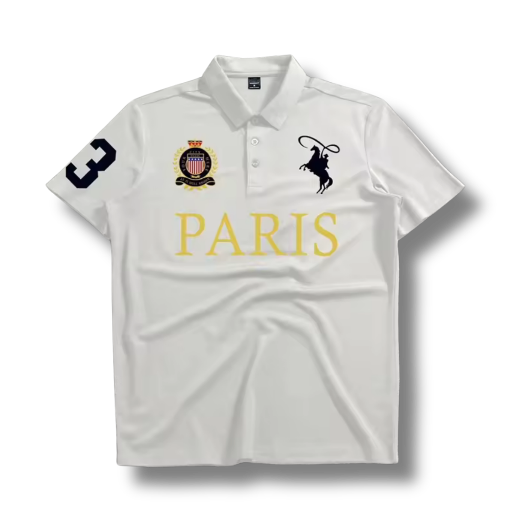 Paris White Polo Shirt
