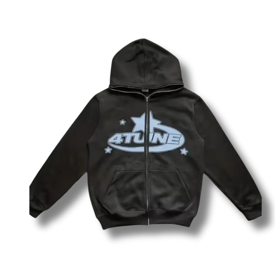 Black 4Tune Star Zip Up