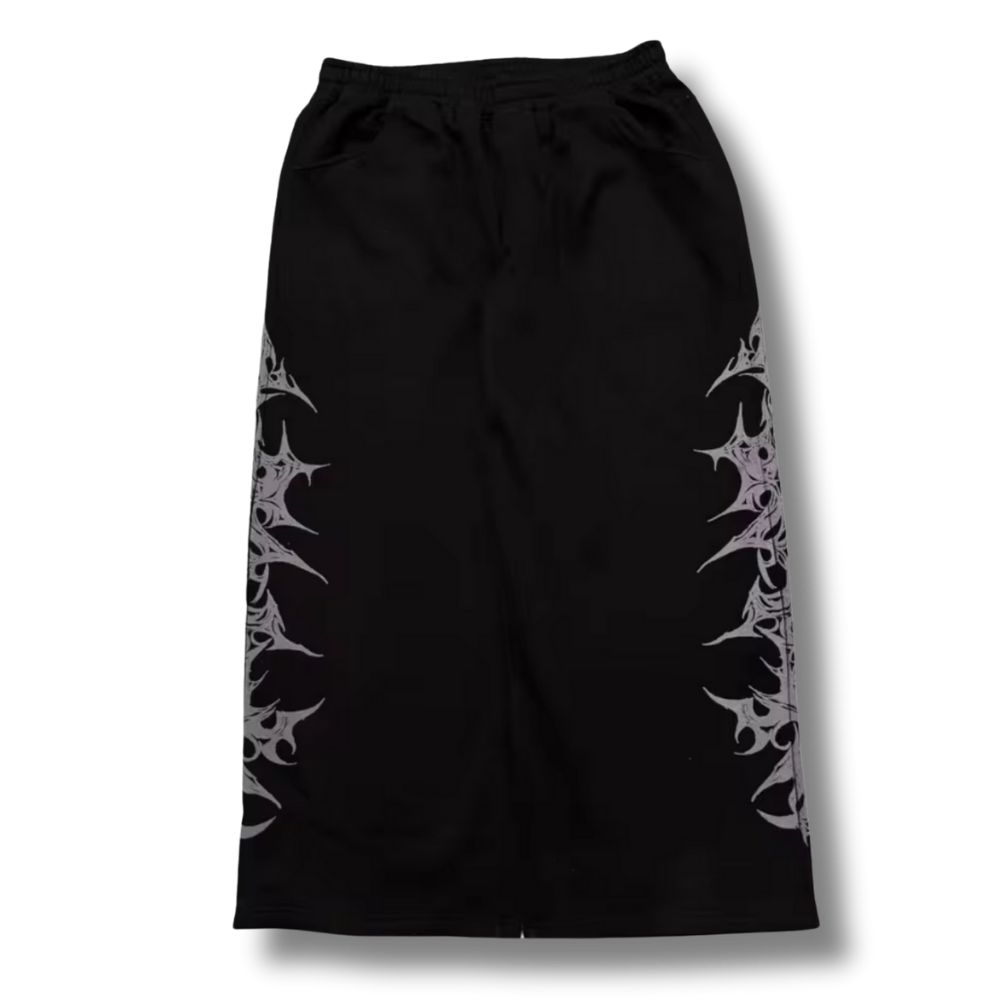 Cyber Sigilsm Black Uncuffed Baggy Sweatpants