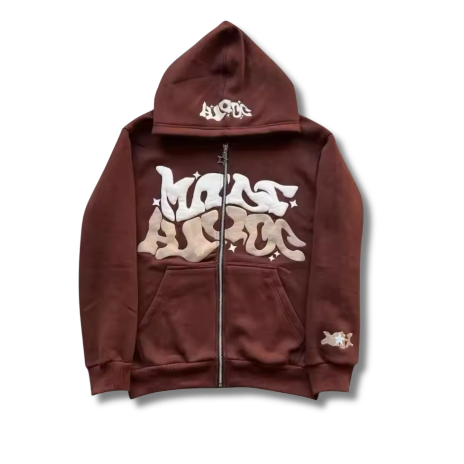 Wavy Print zip up