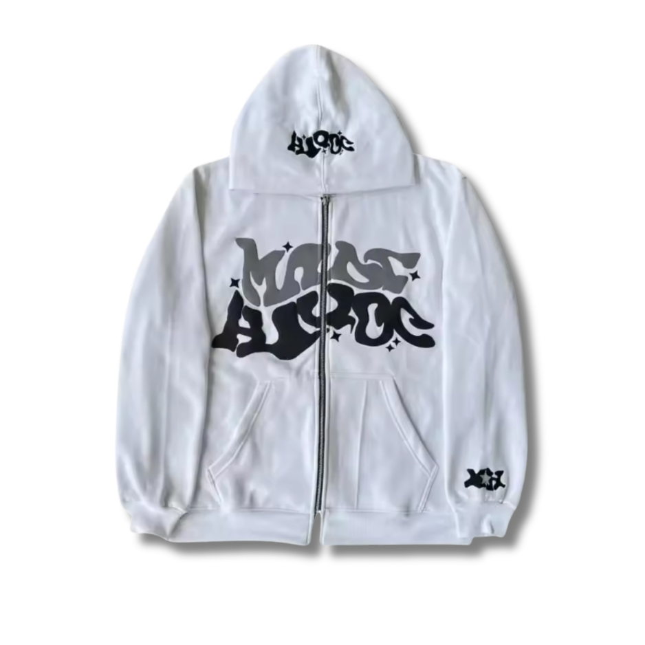 Wavy Print zip up