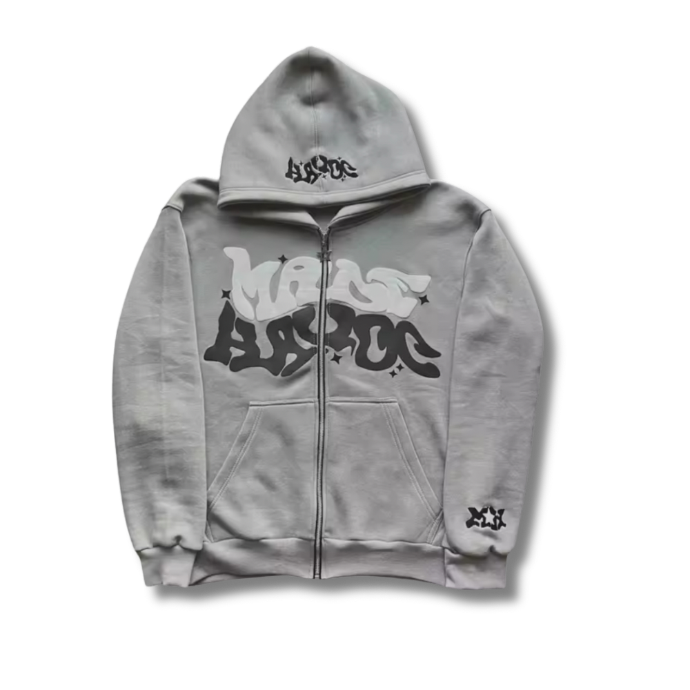 Wavy Print zip up
